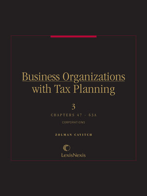 cover image of Business Organizations with Tax Planning